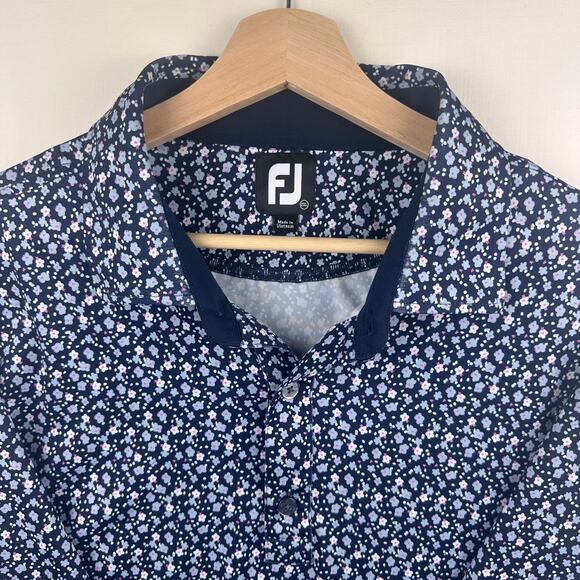 FootJoy Men's Size 2XL Polo Golf Shirt Casual Collared Short Sleeve All Over - Picture 1 of 9